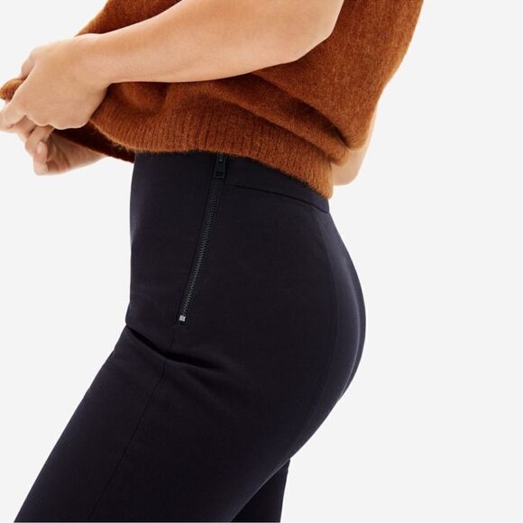Everlane The Side Zip Stretch Cotton Pant Black Stretch 6 - Picture 3 of 7